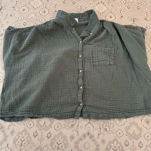 Old Navy Women's Olive Button Down Shirt